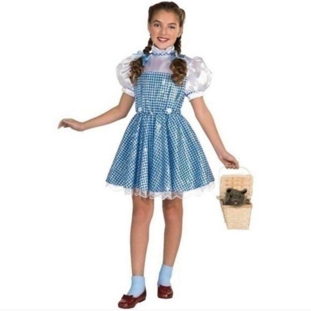Wizard Of Oz Blue Gingham Pinafore Costume Dress One Size - Picture 9 of 9